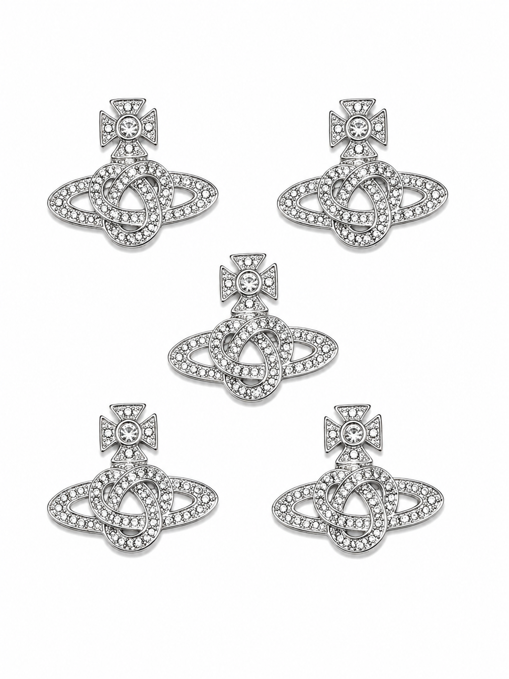 Planet sliver knot charm (5pc)