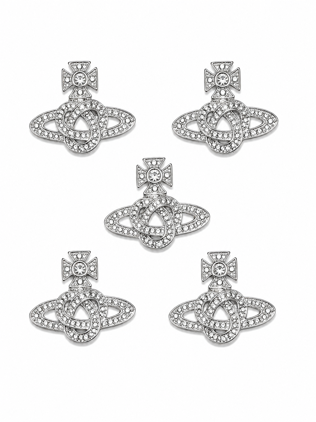 Planet sliver knot charm (5pc)